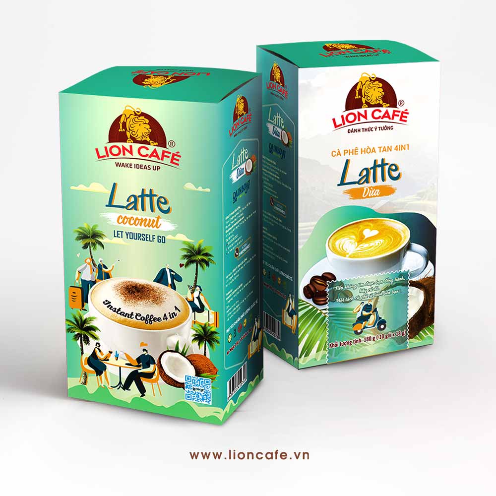 Cà phê hòa tan 4in1 Latte Dừa